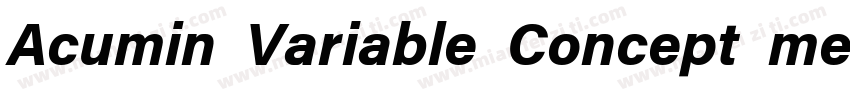 Acumin Variable Concept med字体转换